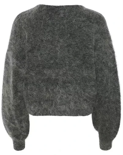 Gestuz - GZDebbie Cardigan - Charcoal Melange